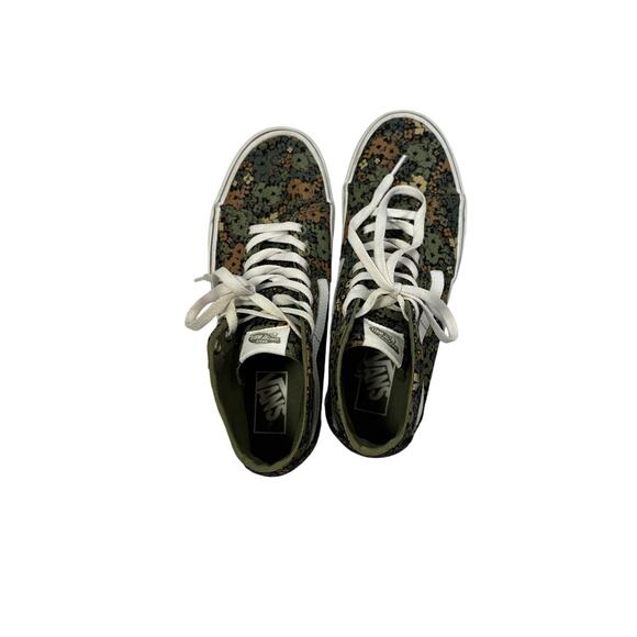 VANS Sk8-Hi Green Camo Floral Pattern Sneakers – M 8 / W9.5 - Picture 8 of 8